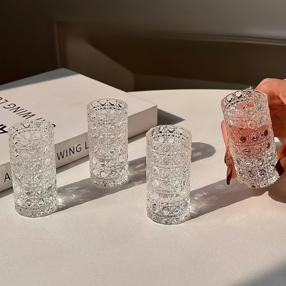 Shot Glass Set Diamond Engraved – Whiskey Vodka Tequila Glasses for Parties Weddings Home Bar Entertaining Reusable Barware Gift
