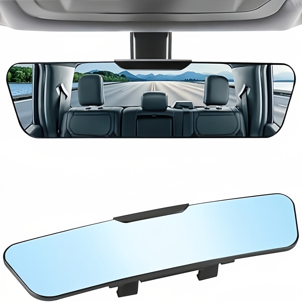 Anti-Glare Rearview Mirror 12" Wide Angle Panoramic – Universal Clip-On Convex Mirror for Car, SUV & Truck