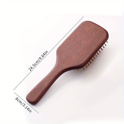 Personalized Engraved Wooden Hairbrush Custom Curly Styling Brush Square Oval Shape Gift, for Home, Travel and Salon Hair Styling