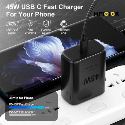 45W Super Fast Charging Block 2-Pack for an Everyday Personal Care Routine, with the Listed Configuration