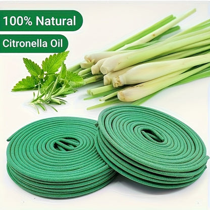 Citronella Incense Coils 48pcs with Holder, Lemongrass Mosquito for Outdoor Patio Pool Porch Deck Camping Hiking