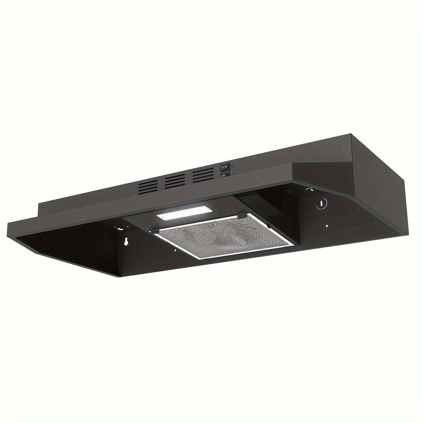 Range Hood 30 Inch Under Cabinet, Ducted & Ductless Convertible Kitchen Vent Hood with LED Light & 2-Speed Exhaust Fan