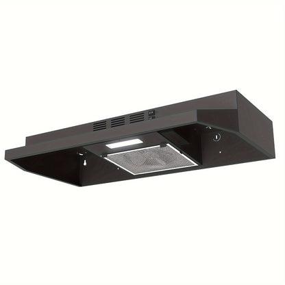 Range Hood 30 Inch Under Cabinet, Ducted & Ductless Convertible Kitchen Vent Hood with LED Light & 2-Speed Exhaust Fan