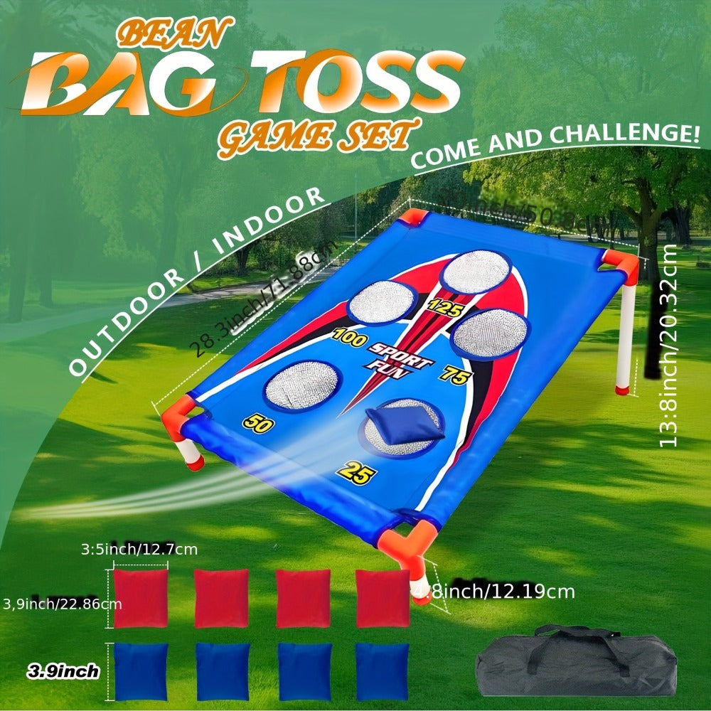 Bean Bag Toss Game Set – 5-Hole Scoring Board, 8 Bean Bags & Carry Bag | Outdoor Indoor Fun for Kids & Adults | Camping Parties Beach