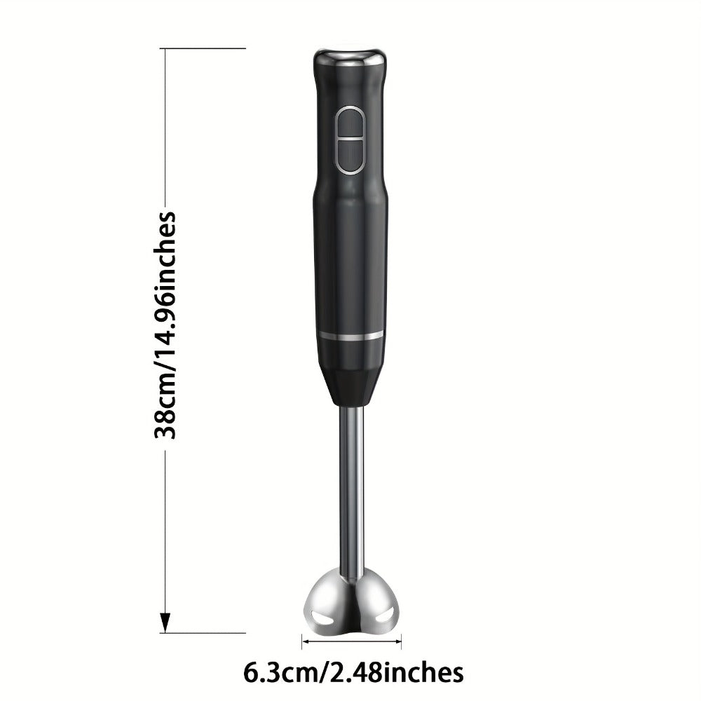 400W Immersion Blender with Two-Button Control, Detachable Shaft and 38 cm Black Handheld Body