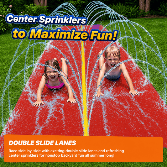 Kids Water Slide 18x5FT Backyard Slip and Slide, Dual Lane Zigzag with the Listed Color, Size or Set Options for Everyday Use