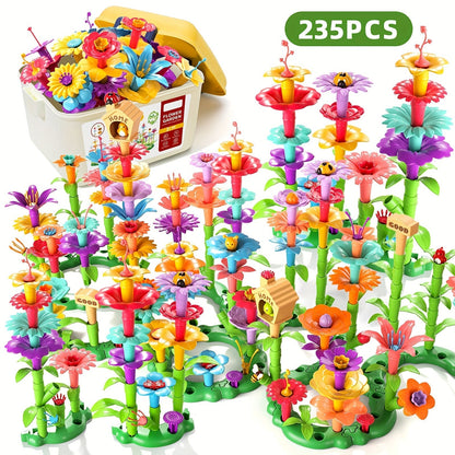 Flower Garden Building Toys for Kids 235 Pieces with the Listed Color, Size or Set Options for Everyday Use