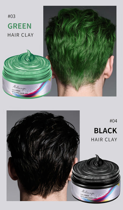 Hair Color Wax Temporary Hair Dye 3.53oz, 9 Vivid Shades, Easy Wash, Non-Damaging for Everyday Face, Beard and Body Grooming