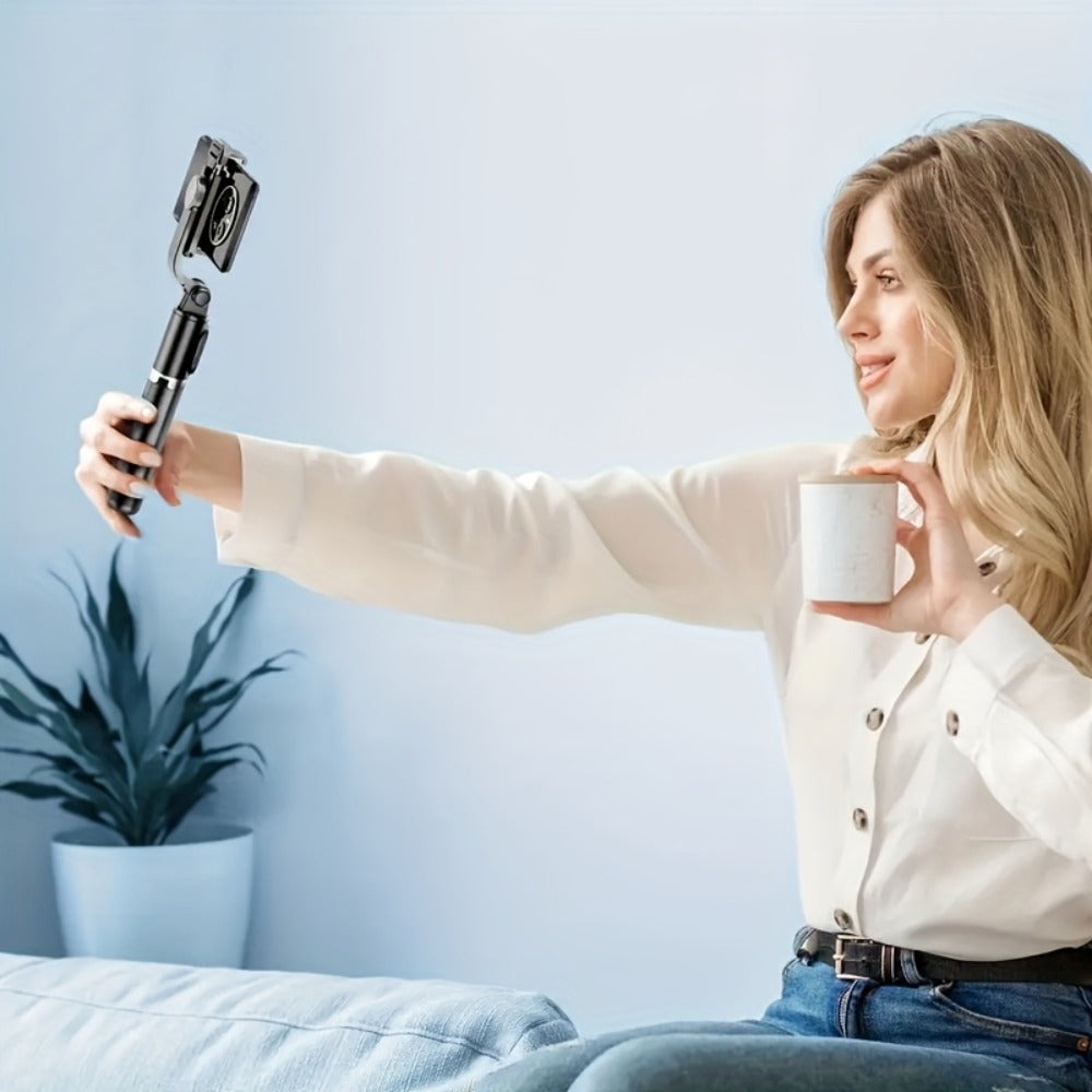 360° Rotating Selfie Stick Tripod 40 Inch Retractable Floor Stand with Wireless Remote & Anti-Shake Base