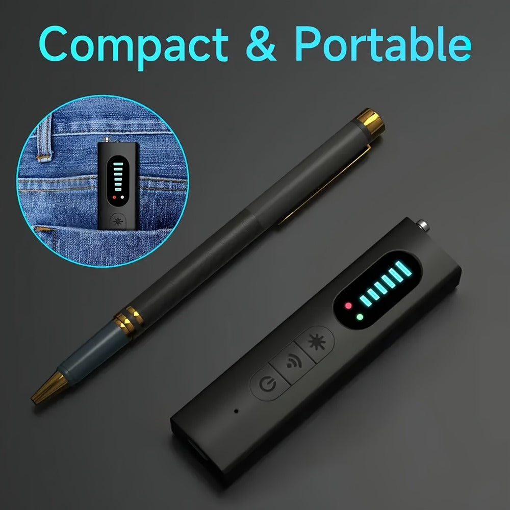 Anti Spy Hidden Camera Detector RF Signal Scanner Portable Bug Detector, GPS Tracker Finder, Listening Device Detector