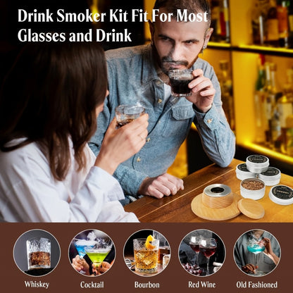 Whiskey Smoker Kit with Torch 26pcs - 12 Wood Chip Flavors, 3 Filters for Entryways, Bedrooms and Living Spaces