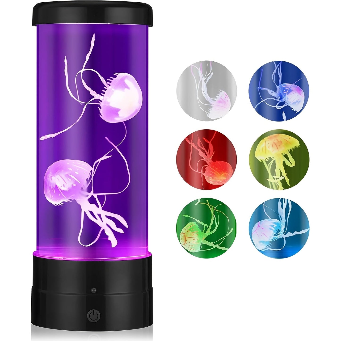 Jellyfish Lamp LED Floating 7 Color Mood Light, Electric Fantasy Jellyfish Tank Table Lamp for Home & Office Decor