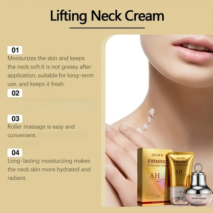 Eye Cream Neck Roller Cream Kit 2 Piece - Coffee Seed Extract Hyaluronic Acid Instant for Bath Time, Home Spa and Personal Care