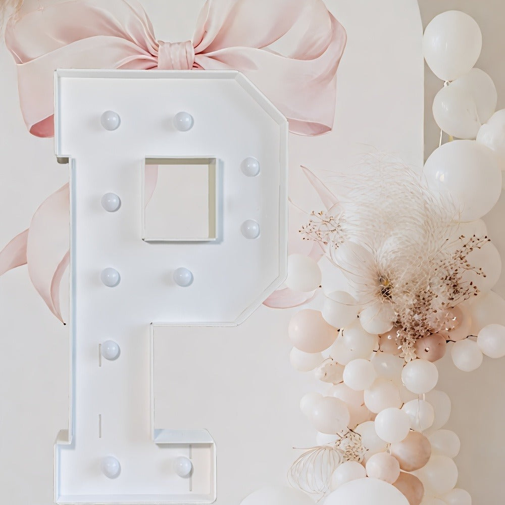 Marquee Letter Lights White LED - 3FT Light Up Letters A-Z for Birthday, Anniversary, Wedding & Party Decor