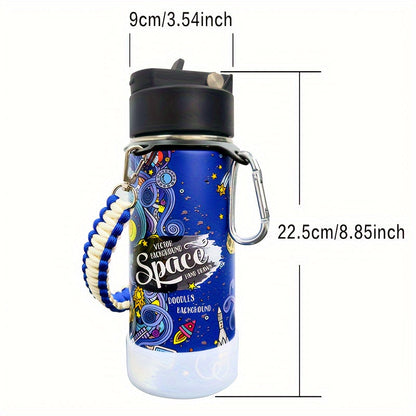 Insulated Water Bottle 16oz – Stainless Steel Vacuum Tumbler with Fun Printed Designs – Leak-Proof Kids & Teen Water Bottle