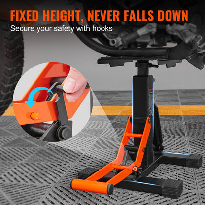 Hydraulic Motorcycle Lift Table 440 LBS Capacity Adjustable Height Repair Stand for Dirt Bike Pit Bike ATV