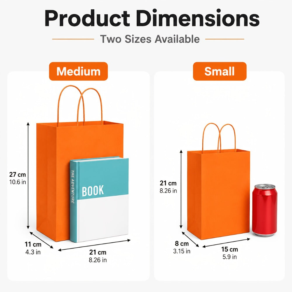 Paper Gift Bags with Handles Bulk 20/40/100pcs, Rainbow Colorful Kraft Party Favor Bags for Kids Birthday