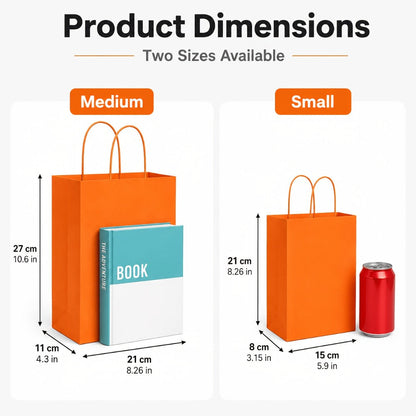 Paper Gift Bags with Handles Bulk 20/40/100pcs, Rainbow Colorful Kraft Party Favor Bags for Kids Birthday