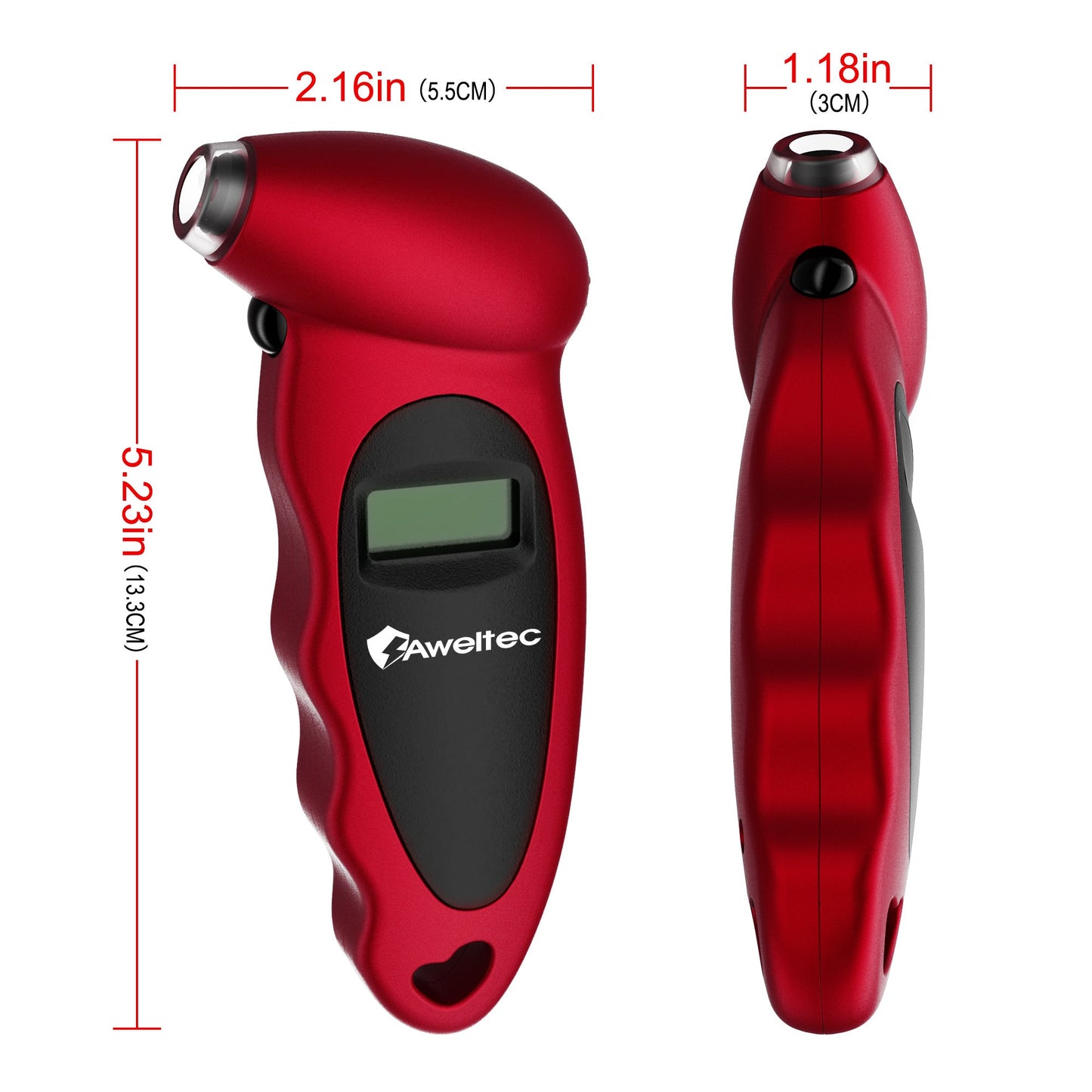 Digital Tire Pressure Gauge 2-Pack 150 PSI – Backlit LCD, 4 Modes PSI/Bar/KPA/Kgf, Non-Slip Grip for Car, Truck, Motorcycle & Bicycle