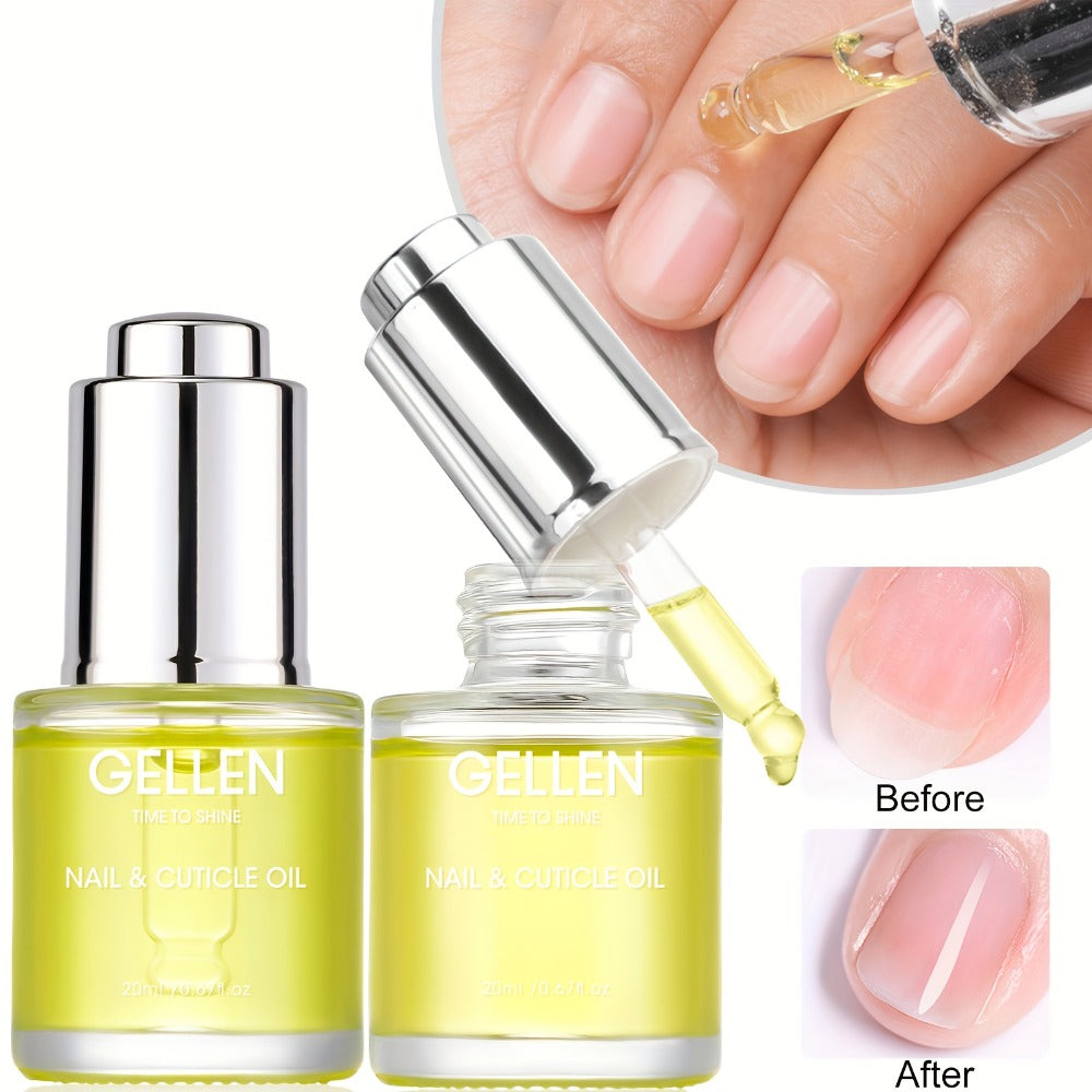 Cuticle Oil Treatment Set 2pcs 0.68oz Each Nourishing Hydrating – Moisturizer for Dry Cracked Cuticles & Brittle Nails