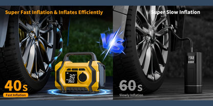 7000A Jump Starter with Air Compressor & Tire Inflator, 8-in-1 Portable Car Battery Booster for 9L Gas 8.5L Diesel, 150PSI Auto-Stop