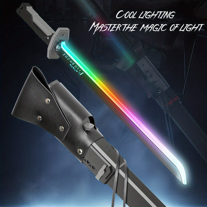 LED Katana Sword 31.5" Pro Cosplay Light Katana with Ejecting Spark, Water Mist, Multi-Color LED & Sound Effects