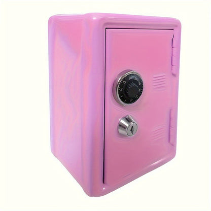 Password Lock Cash and Coin Storage Box with Key Lock Portable Money Box for Saving Cash Coins Notebooks Passports Valuables Home Office