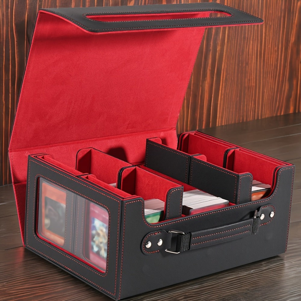 5-in-1 Card Storage Box 400+ Cards – Detachable Sports Card Organizer Display Case for Pokemon MTG Baseball Football TCG Trading Cards
