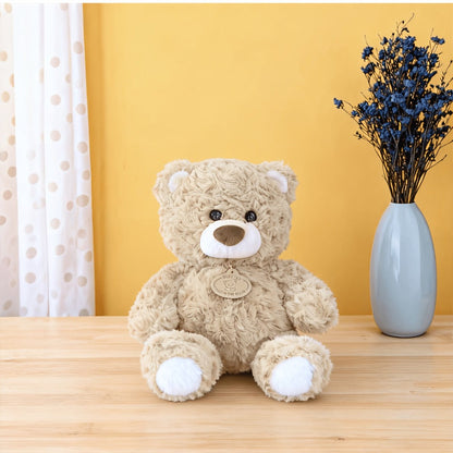 Plush Toy Oversized-Style Teddy Bear in Beige or Brown with Classic Seated Bear Details and Gifting