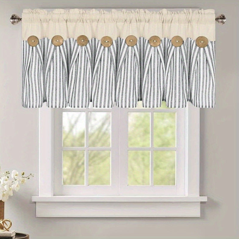 Semi Sheer Curtains Bohemian Linen Cotton Patchwork Grommet Top Window Drapes for Bedroom Living Room Kitchen Bathroom Cafe