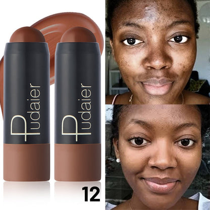 Waterproof Foundation & Concealer Stick Set 2pcs Full Coverage – Long-Lasting Sweat-Proof Buildable Formula