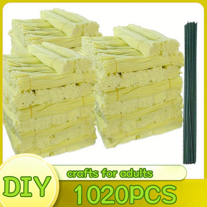 Pipe Cleaners 1020pcs Chenille Stems 20 Colors, Upgraded Thick Fuzzy Sticks with Patterned Rods for Kids Adults Teachers
