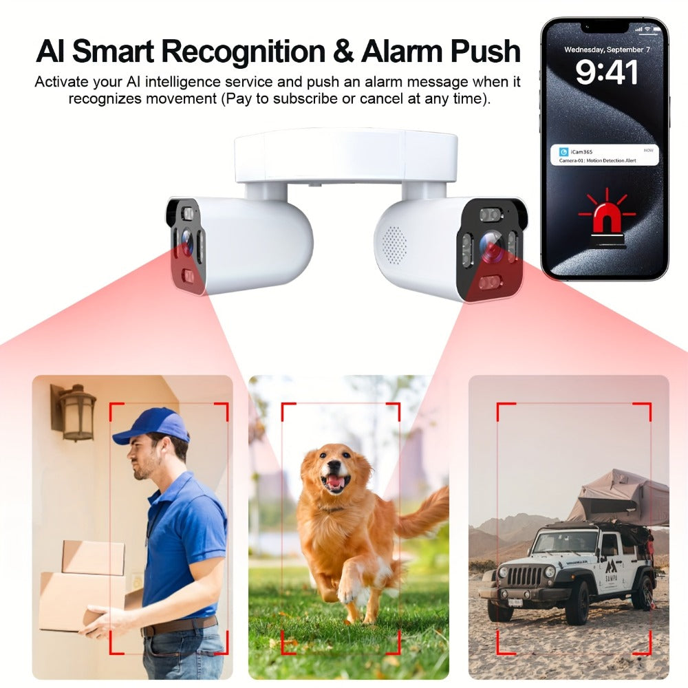 5MP Dual Lens PTZ WiFi Security Camera 360° with AI Motion Detection – Xparkin Full Color Night Vision, Sound & Motion Alerts