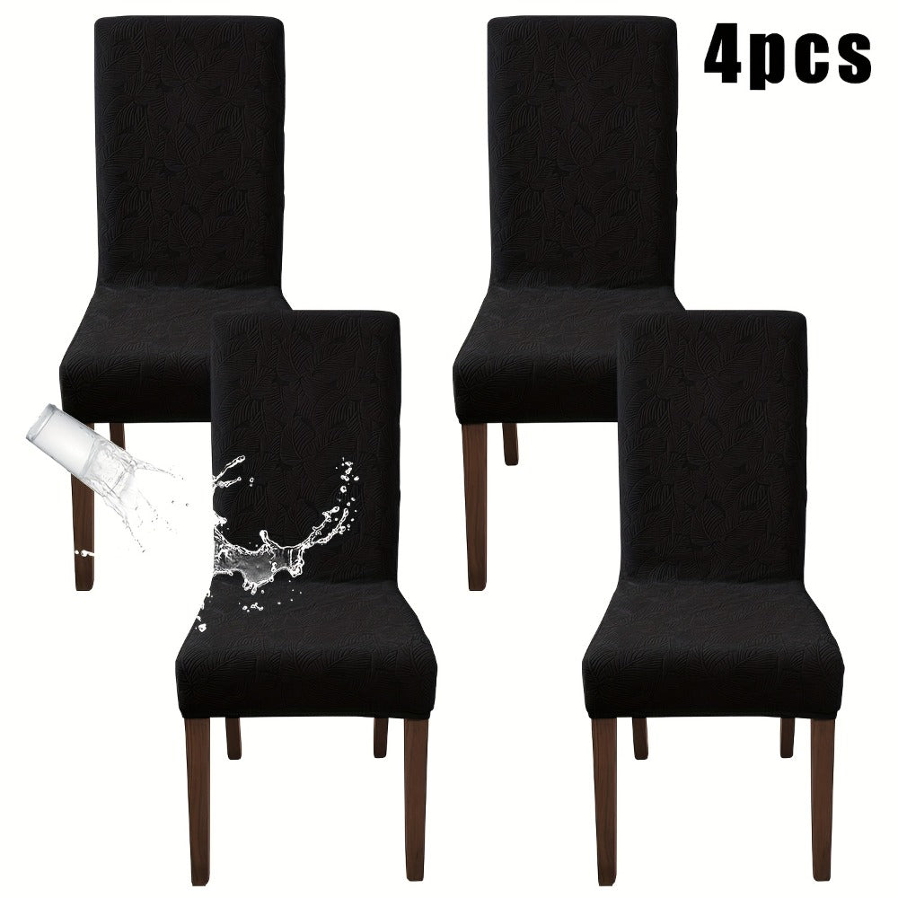 Stretch Dining Chair Covers Set of 4/6 – Plant Print Slipcovers for Dining Room Kitchen Chairs, Elastic Parsons Chair Protector, Home Decor