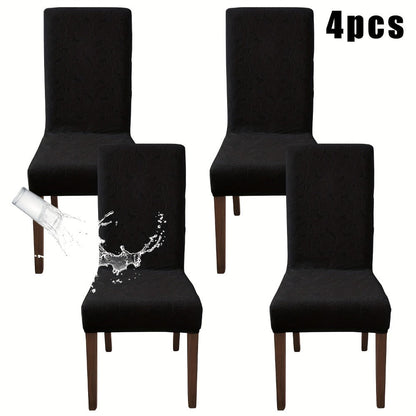 Stretch Dining Chair Covers Set of 4/6 – Plant Print Slipcovers for Dining Room Kitchen Chairs, Elastic Parsons Chair Protector, Home Decor