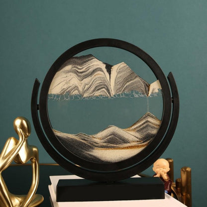 Quicksand Painting Desktop Art Sculpture – Abstract Sand Art Display Frame No Electricity Indoor Outdoor for Garden, Patio and Yard Use