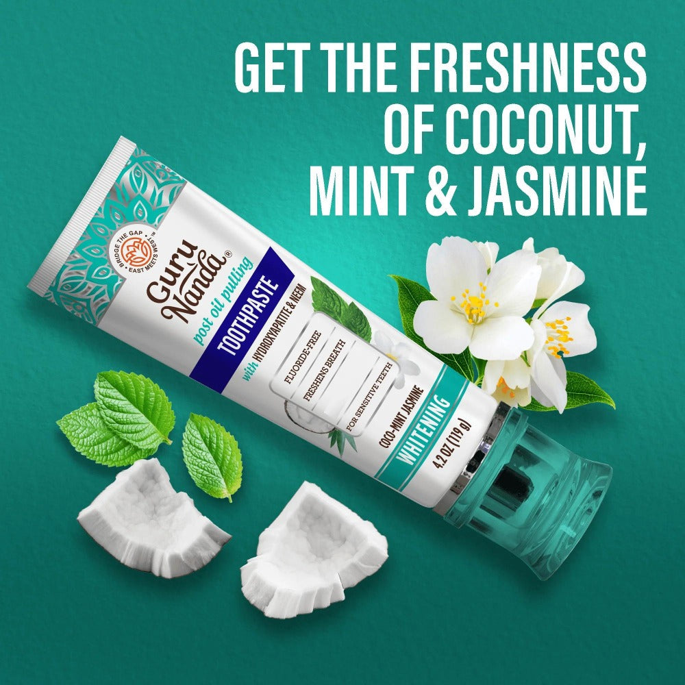 Hydroxyapatite Whitening Toothpaste Fluoride Free, Natural Teeth Whitening for Sensitive Teeth Stain Removal