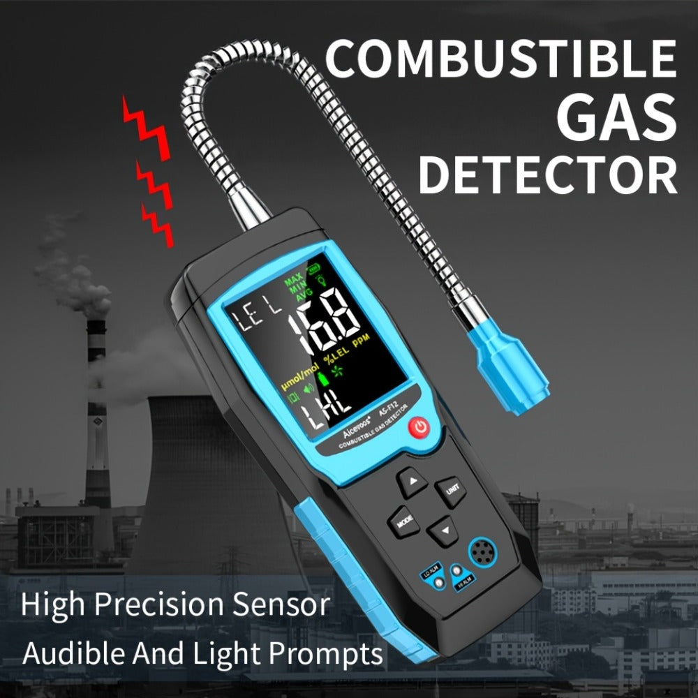 Gas Leak Detector Combustible Gas Detector Aicevoos AS-F12 Natural Gas Methane Tester Sound for Entryways, Bedrooms and Living Spaces