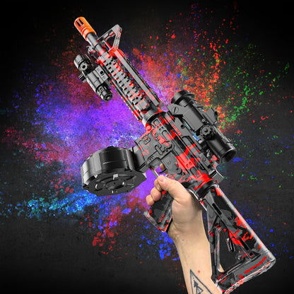 Large Drum Magazine Dual Mode Foam Blaster, Full Auto & Semi-Auto Outdoor Team Battle Toy Gun for Kids Boys Ages 8+