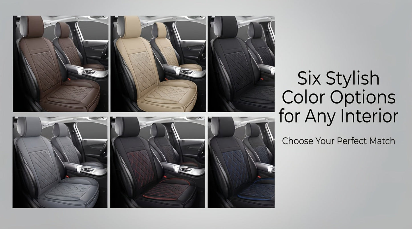 Car Seat Covers Front Pair with Full-Surround High-Back Design and Fifteen Color or Pattern Options