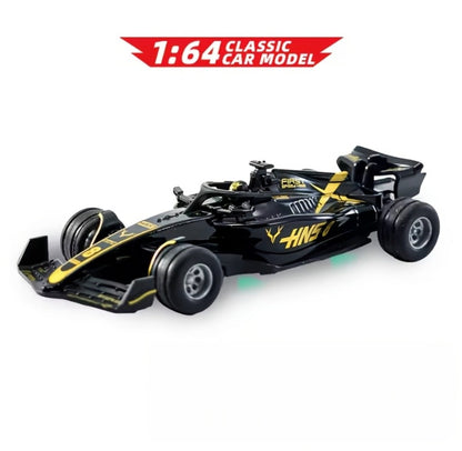 Mini RC Racing Car 1:64 Scale 2.4G Alloy Die-Cast 4WD Drift Toy Car with Lights & Adjustable Speed