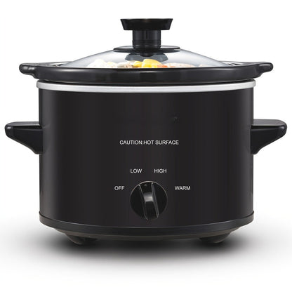 Mini Slow Cooker 1.5QT & 2.0QT with Adjustable Temperature Ceramic Crock & Glass Lid, Small Slow Cooker for Sauces Dips Soups Stews