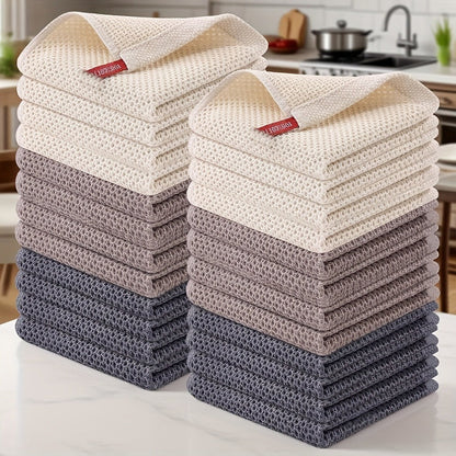 Kitchen Dish Cloths 23pcs 100% Cotton Waffle Weave Ultra Dish Towels 12x12 Inch for Cooking Cleaning Wiping Hands Kitchen Decor Gift