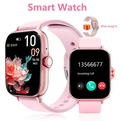 Smartwatch with Bluetooth Calling 1.91" AMOLED HD Touch Screen, Voice Assistant, Music Playback, Built-in Mic & Speaker, Multi-Sport