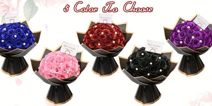 Artificial Flowers Flash-Shine Rose Bouquet in 24 or 36-Piece Sets across Five Color Options