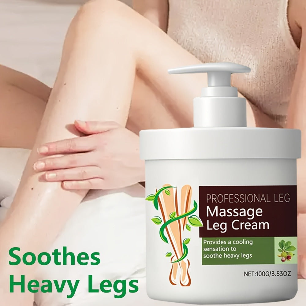 Leg Massage Cream with Snakehead & Bee Venom, Multi-Functional, Moisture, Non-Greasy Formula, Gentle for Sensitive Skin