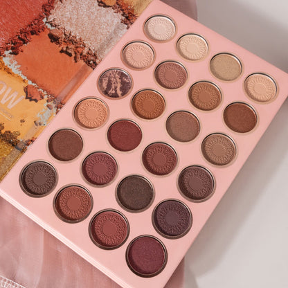 Eyeshadow Palette Book Style SHCOETY 4-in-11 Makeup Kit, 24-Color Eyeshadow + 6-Color Highlighter + 6-Color Blush + 7-Color Contour
