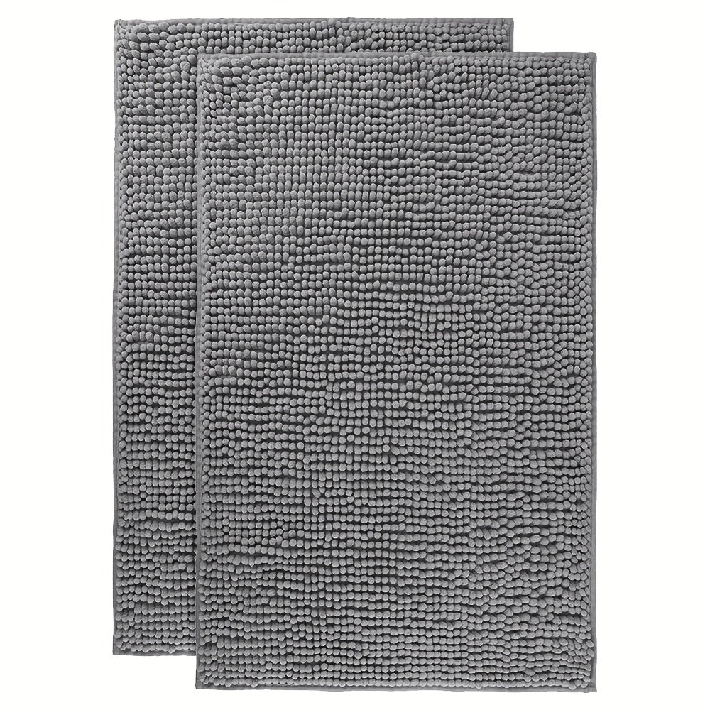 Chenille Bath Rug Extra Thick Bathroom Mat, Multiple Sizes & Colors for Entryways, Bedrooms and Living Spaces
