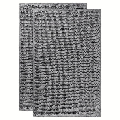 Chenille Bath Rug Extra Thick Bathroom Mat, Multiple Sizes & Colors for Entryways, Bedrooms and Living Spaces