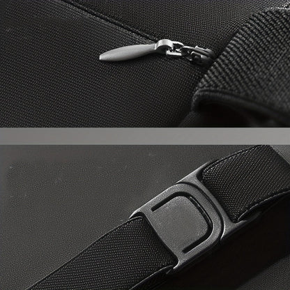Car Neck Pillow and Lumbar Cushion Set in Black with Memory Foam Fill, Straps and 27 x 29cm and 39 x 38cm Sizes
